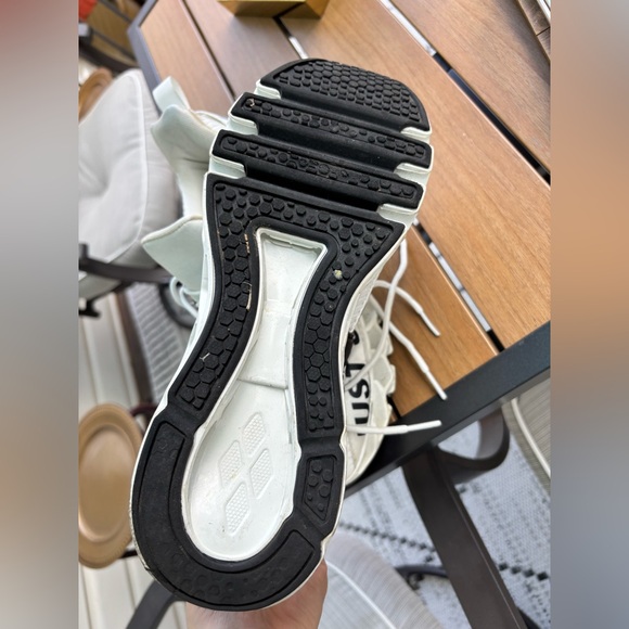 White Sneakers with Black Text Design - Picture 8 of 10